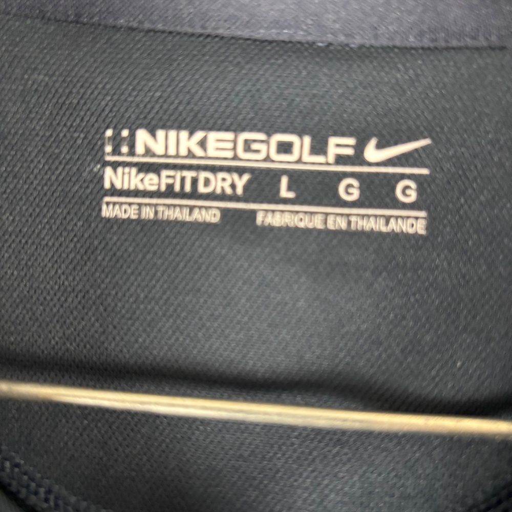 Nike Golf, Fit Dry, Polo Shirt, Dark Blue/Light Blue, Men's Size L - Picture 4 of 10